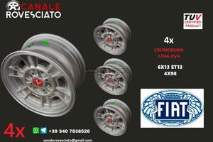 4 Cerchi CROMODORA CD66 6x 13 4x98 et 13 fiat