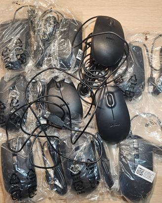 Lotto 10 mouse ottici DELL usb con rotellina