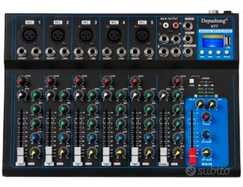 mixer, casse, stativi, tastiera, microfoni, e altr