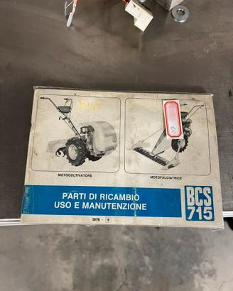 Manuale e ricambi BCS 715