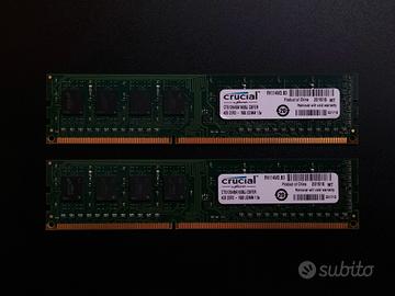 RAM Crucial 4GB DDR3-1600 UDIMM