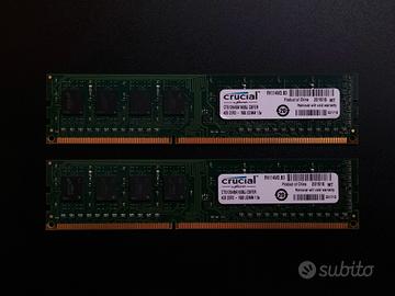 RAM Crucial 4GB DDR3-1600 UDIMM