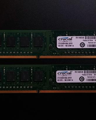 RAM Crucial 4GB DDR3-1600 UDIMM