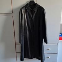 cappotto pelle donna nero 