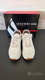 Scarpe Skechers grigio chiaro e bianche
