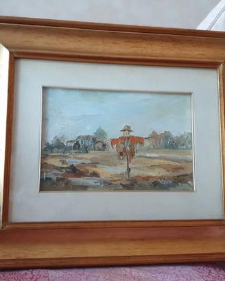 Quadro ad olio di Sborgi "Spaventapasseri"