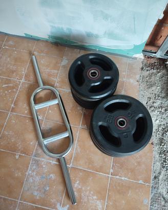 bilanciere pesi gommati palestra leggere 