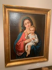 Quadro antico madonna Gesù bambino