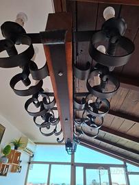 Lampadario in ferro + 2 lampadari 