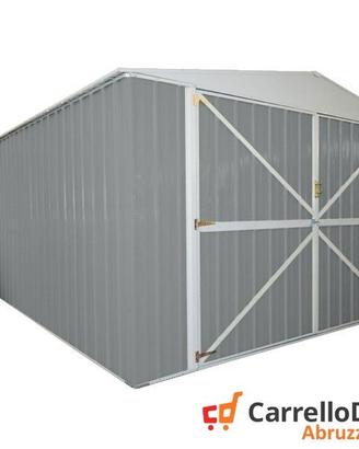 Box acciaio garage lamiera 360x600 grigio chiaro