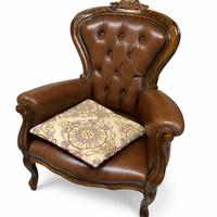 Coppia di sedie in pelle Vintage