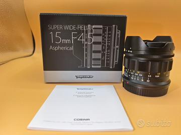 voigtlander 15mm nikon z pari al nuovo