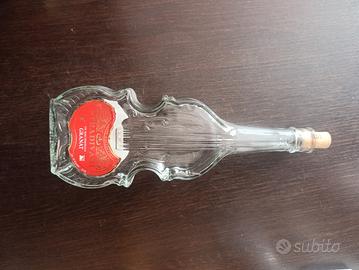 Bottiglia di vetro a forma di violino