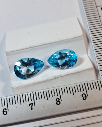topazio azzurro taglio goccia sfaccettata