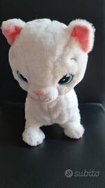 Gatta interattiva peluches bianca