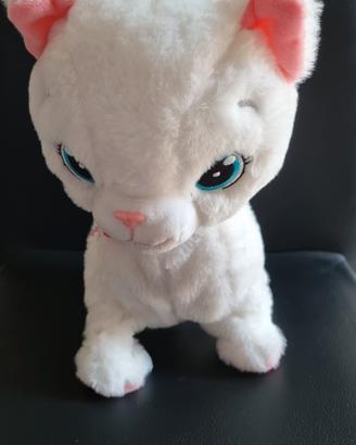 Gatta interattiva peluches bianca