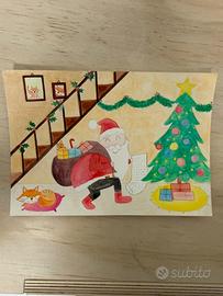 Disegno acquerello natalizio