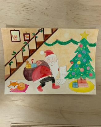 Disegno acquerello natalizio