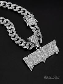 Collana con Diamanti (moissanite) e Ciondolo