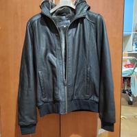 Giubbotto uomo in pelle colore testa di moro.