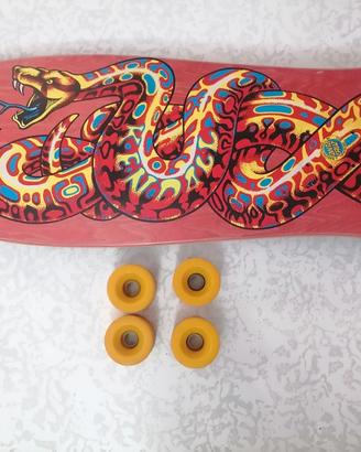 Tavola skate Santa Cruz + set 4 ruote + 2 Grip MOB