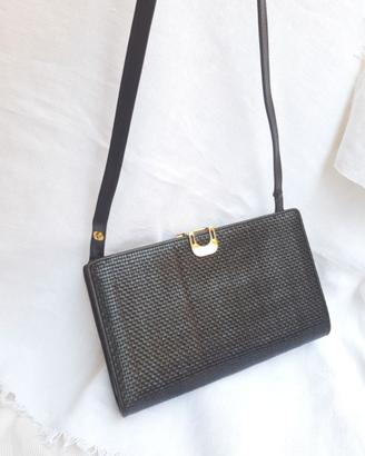 Borsa tracolla Pochette  vera pelle intrecciata