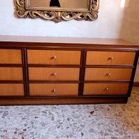 Como'/cassettiera in noce massello anni 70