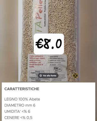 pellet di abete color chiaro 