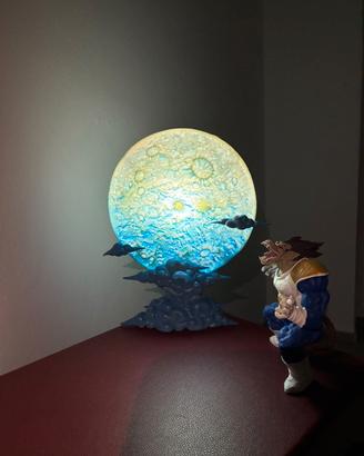 diorama dragon ball vegeta scimmione luna lampada