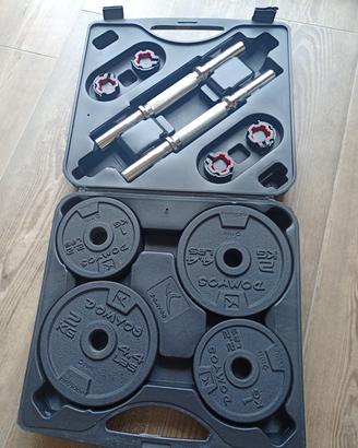 Valigetta pesi Domyos Decathlon con manubri