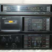 Impianto hi- fi Sansui amplificatore, radio e cass