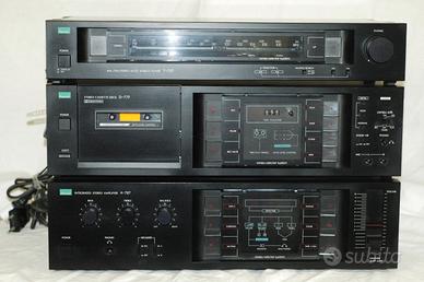 Impianto hi- fi Sansui amplificatore, radio e cass