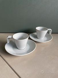 Set 2 tazzine da caffè con piattini Guzzini