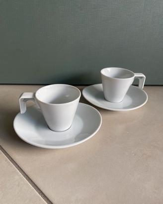 Set 2 tazzine da caffè con piattini Guzzini
