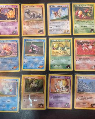 🎴 Lotto 16 Carte Pokémon Vintage - Gym Heroes🇬🇧
