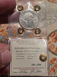 50 lire 1954 periziata