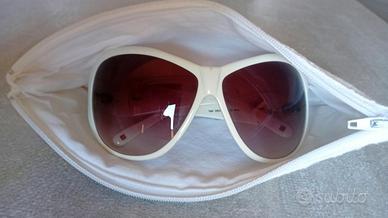 Occhiali da sole donna YELL bianchi con strasst