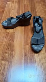 Sandalo Obelin Basic in Camoscio con Zeppa – Tagli