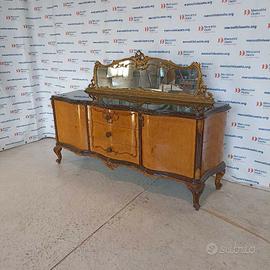 Credenza stile Chippendale con specchio