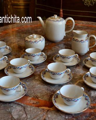 Servizio da caffè Ginori anni 20/50 decori a fiori