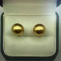 Orecchini perle gold mari del Sud.