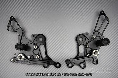 Pedane arretrate DUCATI MONSTER 696 796 1100 2008