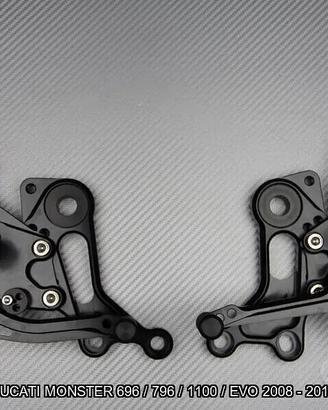 Pedane arretrate DUCATI MONSTER 696 796 1100 2008