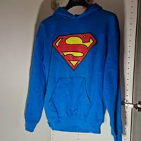 Felpa con cappuccio: Logo Superman (Taglia M) Blu