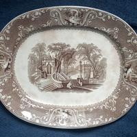 Vassoio piatto ovale ceramica inglese