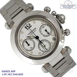 CARTIER Pasha C chronograph 2412 white dial 2009
