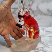 vintage coniglietto posacenere In Vetro Di Murano 