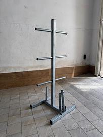 Rastrelliera x pesi e bilancieri, con Lendmine