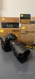 Nikon D610 + Nikkor 24-70 f2.8 + Accessori Nikon