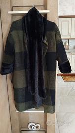 CAPPOTTO DONNA DI LANA E POLIE E PELLICCIA WU SIDE